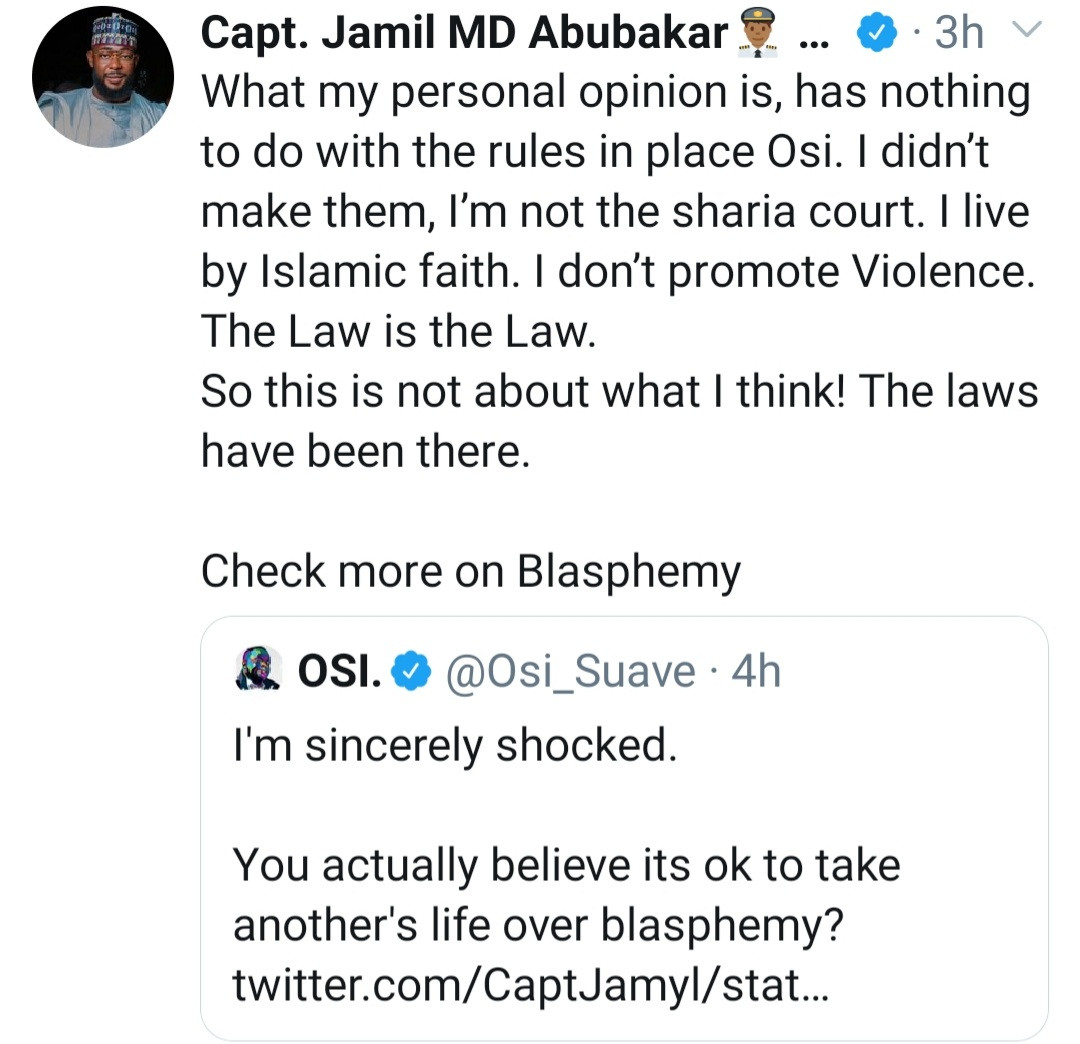 « La punition pour blasphème est la MORT ! » Ex-IGP