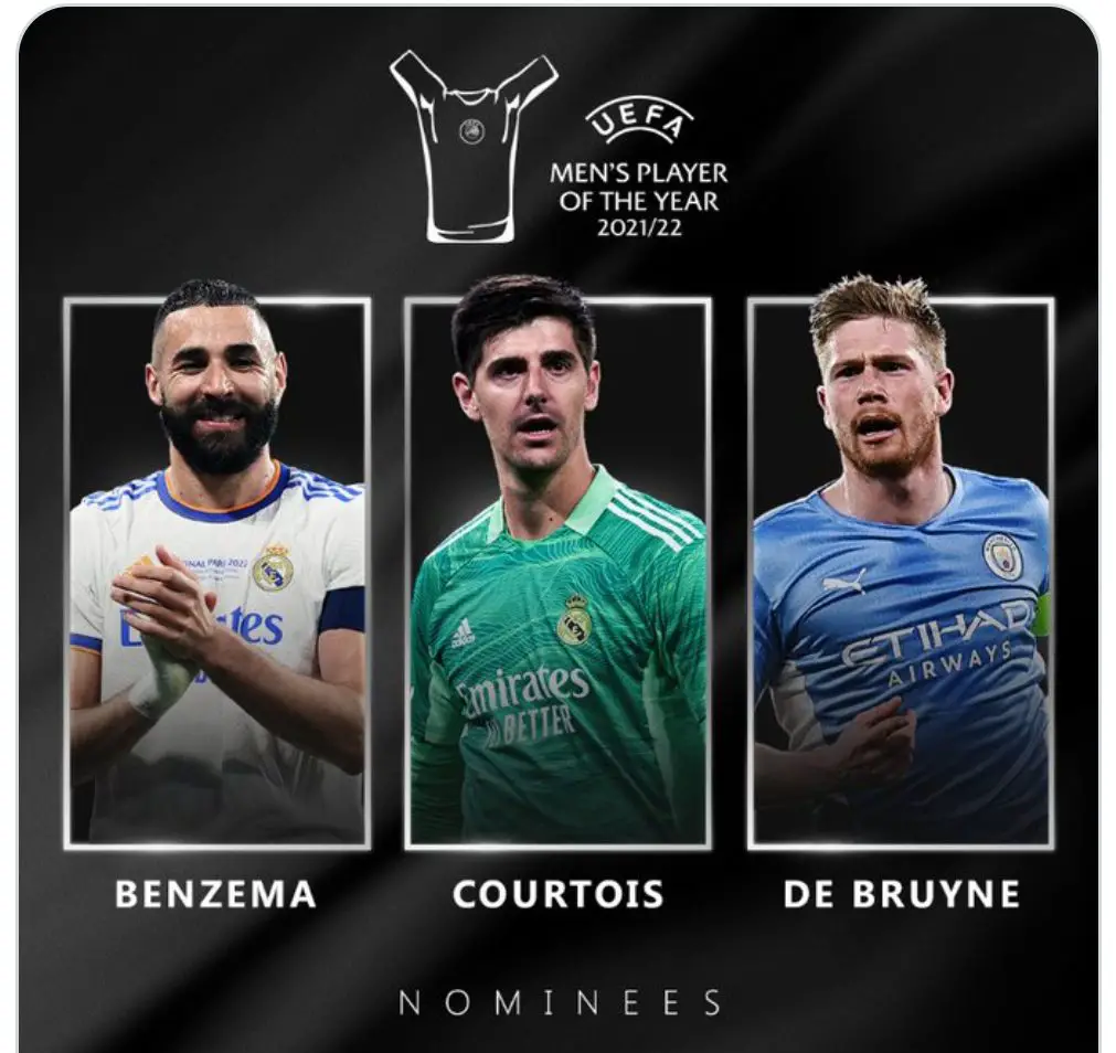 UEFA : voici les 3 nominés pour le titre de meilleur joueur de l’année