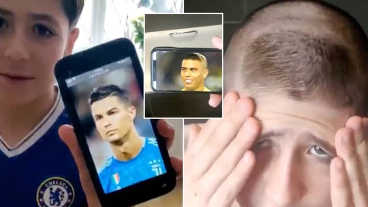 Un fils demande une coupe de cheveux à la Cristiano Ronaldo, mais son père  lui donne la coupe 2002 de Ronaldo