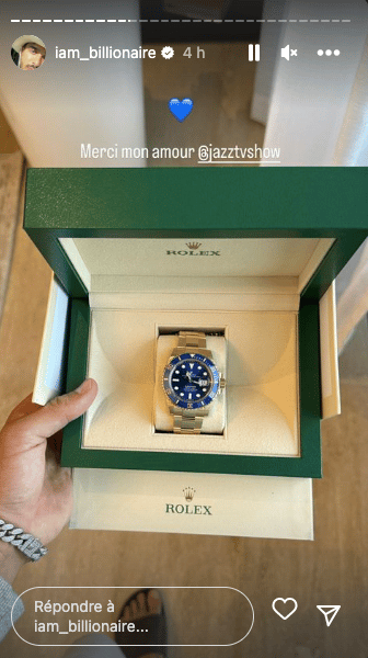 Jazz : le montant de la montre Rolex offerte à son mari Laurent pour ses 27 ans se précise